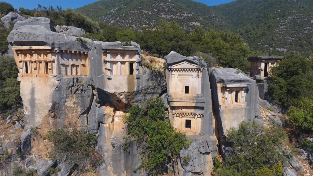 Domestic Rock Tombs in Arykanda Turkey