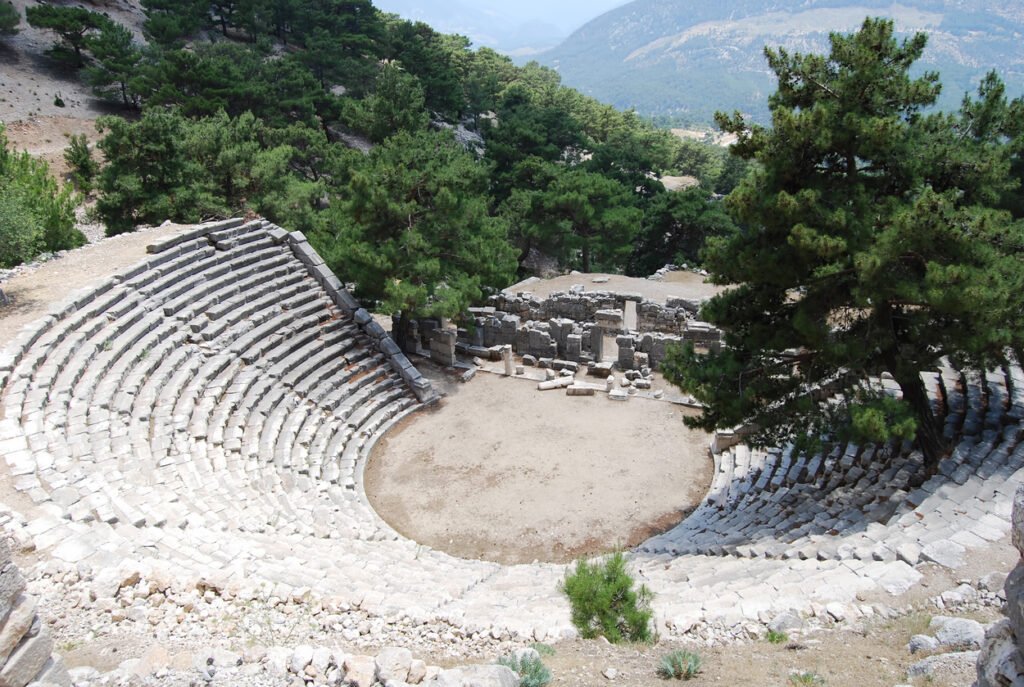 The Theater of Arykanda Ancient City in Turkey